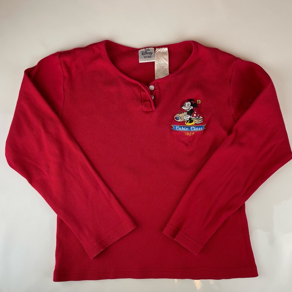 Vintage Disney Minnie Mouse knit Long Sleeve Top size Large